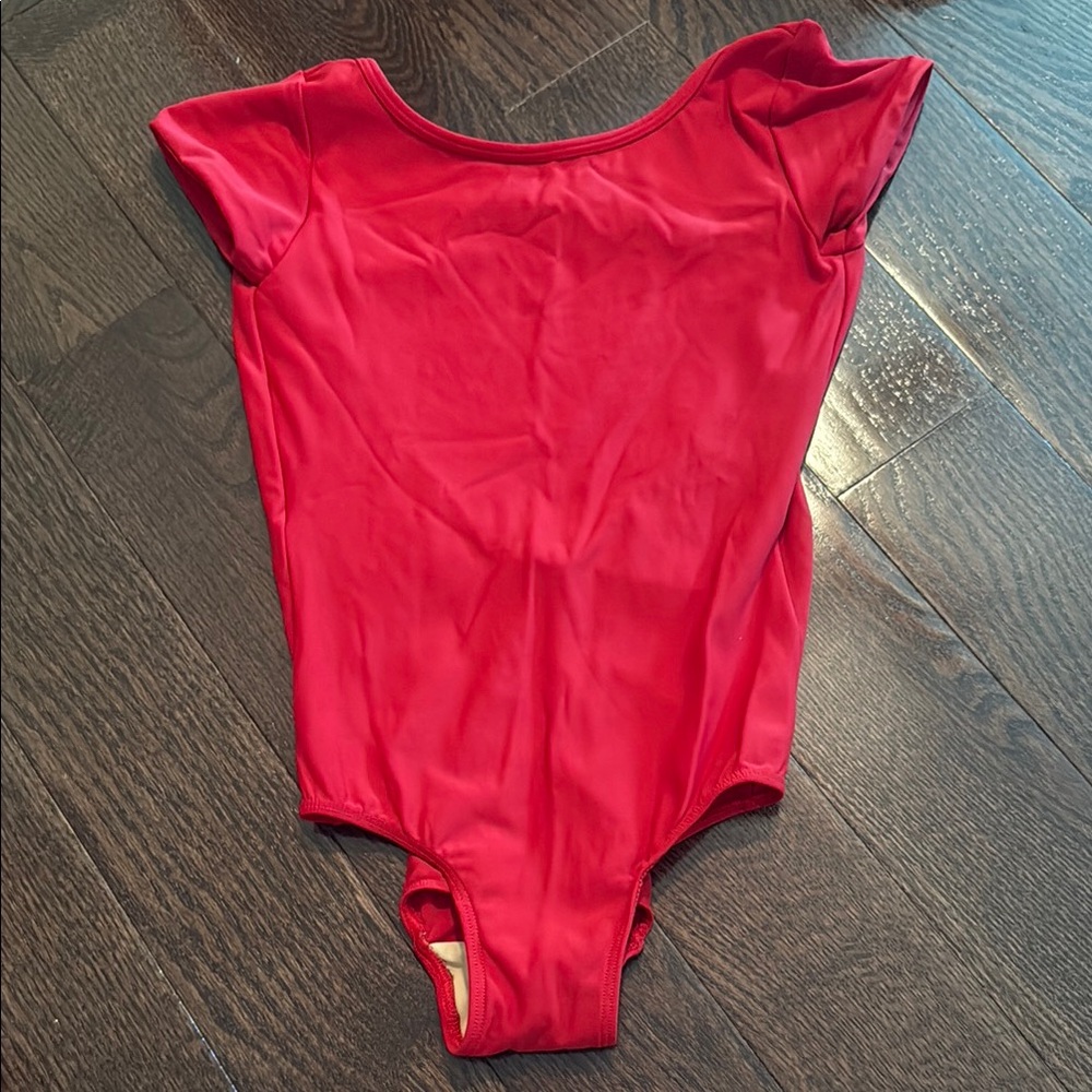 Eleve Red Open Back Leotard